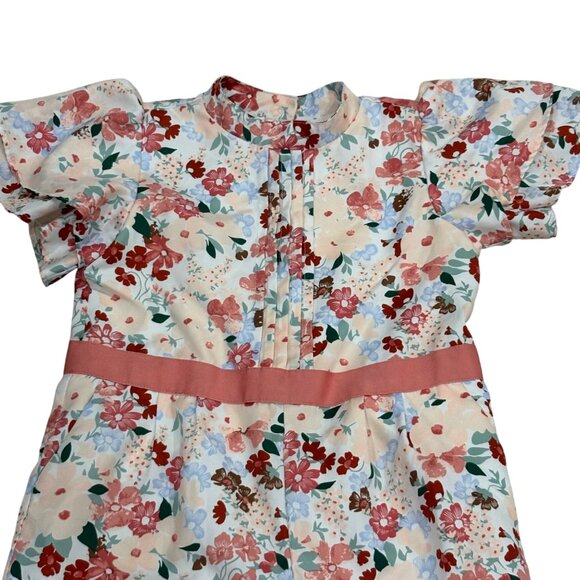 Floral Girls Ruffle Sleeve Jumpsuit By Janie And Jack Size 3 - Picture 4 of 4